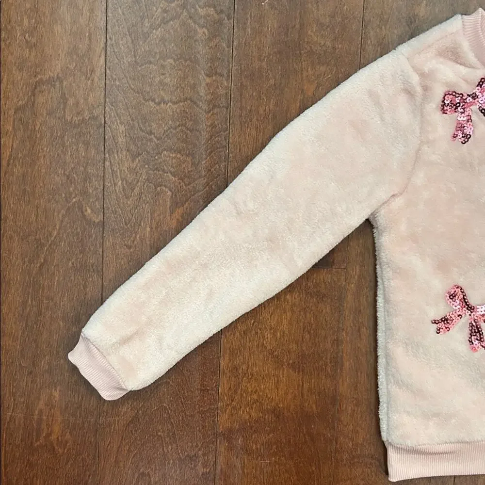 Derek Heart Kid’s Deliciously Soft Pink Set with Sequin Bow Details, Size 6